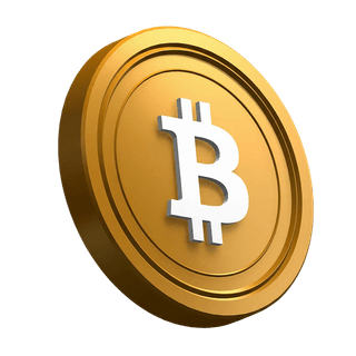 Design de la section héro avec une pièce Bitcoin (BTC) en inclinaison